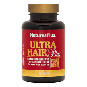 NaturesPlus Ultra Hair Plus 60 tablets front view