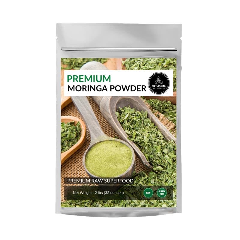 Naturevibe Botanicals Moringa Green Leaf Powder 2lbs front view