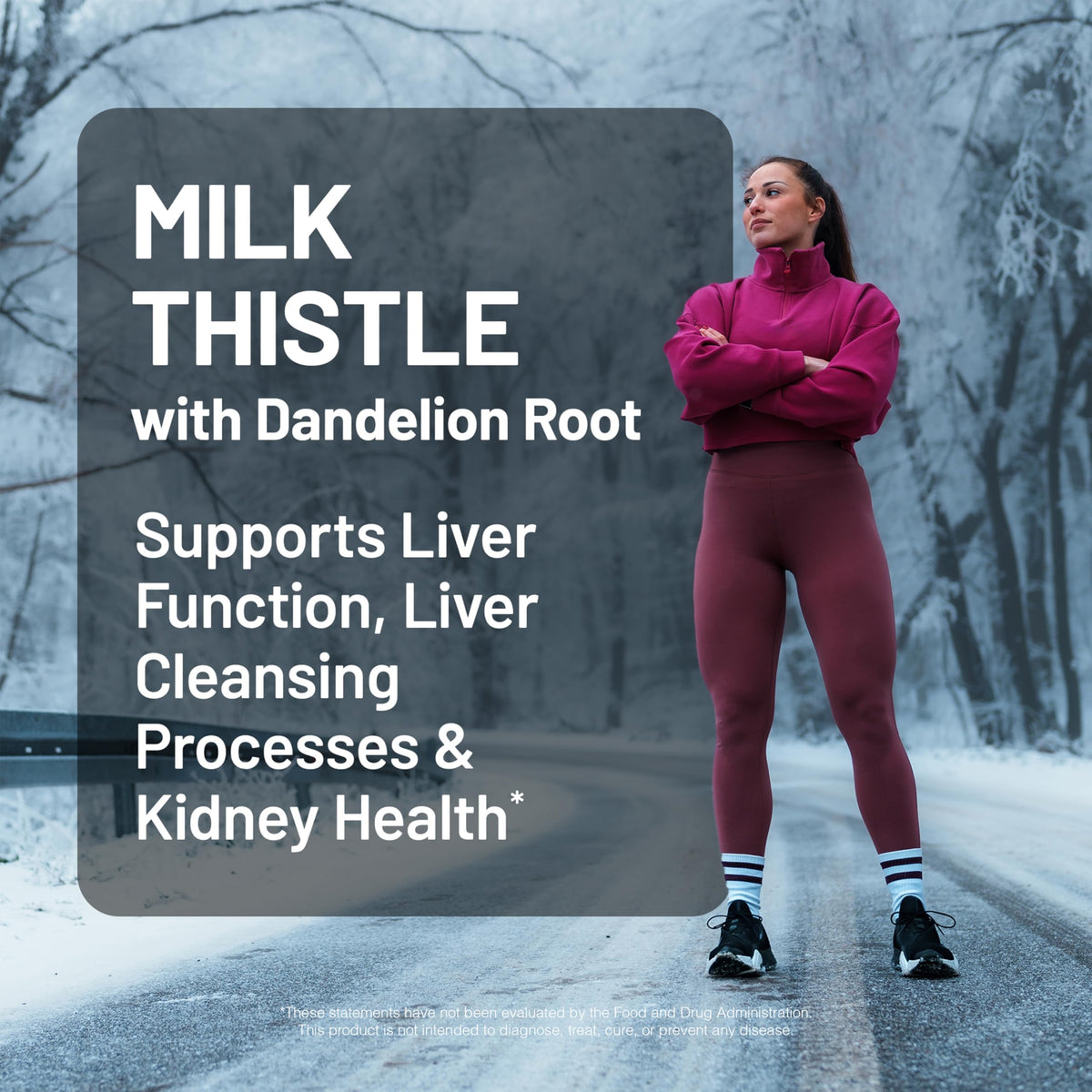 NatureWise Milk Thistle capsules side view showing supplement facts