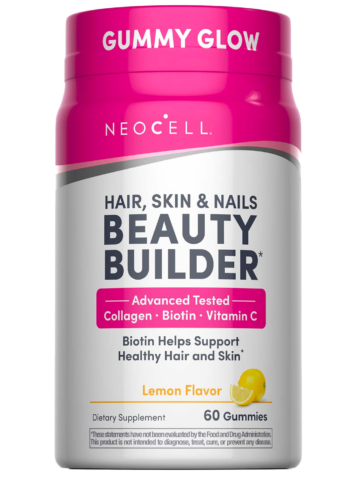 NeoCell Hair Skin and Nails Gummies bottle front view