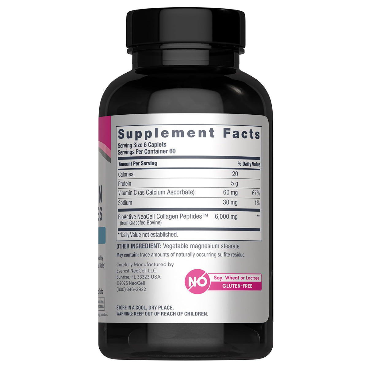 NeoCell Super Collagen Plus Vitamin C bottle side view