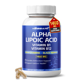 NESSARIT Alpha Lipoic Acid 1460 mg supplement bottle front view