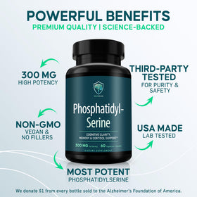 NeuroGuard Phosphatidylserine Supplement 300mg capsules side view