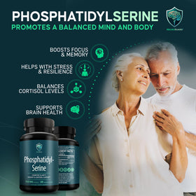 NeuroGuard Phosphatidylserine Supplement 300mg capsules with measuring spoon