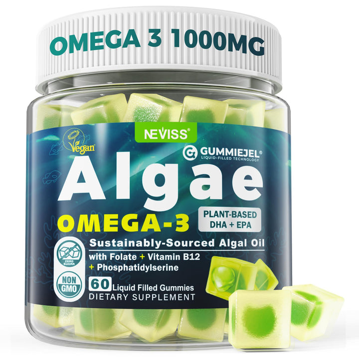 NEVISS Vegan Omega 3 Gummies 1000mg front view