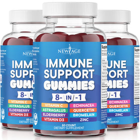 NEW AGE 8 in 1 daily wellness Support support Supplement gummies front view