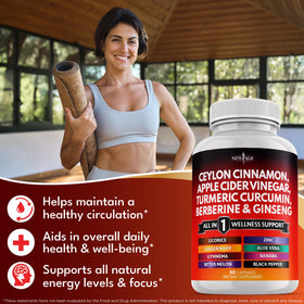 NEW AGE Ceylon Cinnamon Supplement capsules close-up