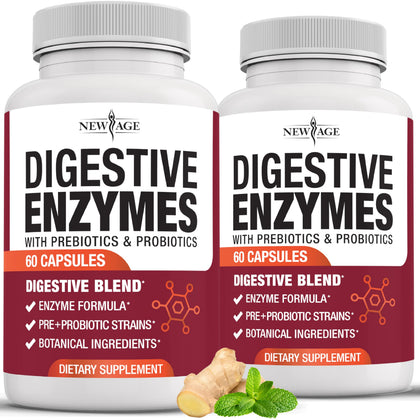 NEW AGE daily Enzymes 120 capsules front view