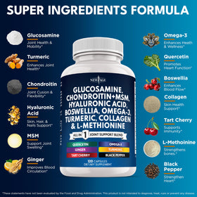 NEW AGE Joint Health Supplement 120 Count capsule side view