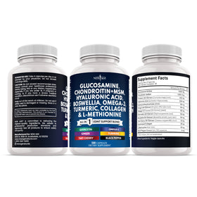 NEW AGE Joint Health Supplement bottle with a fresh green background