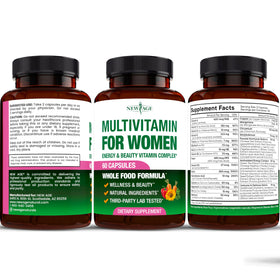 NEW AGE Multivitamin for Women in a kitchen setting