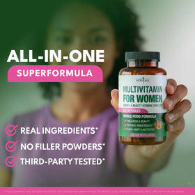 NEW AGE Multivitamin for Women on a wooden table