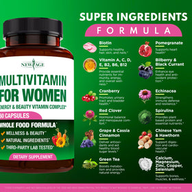 NEW AGE Multivitamin for Women side view with label