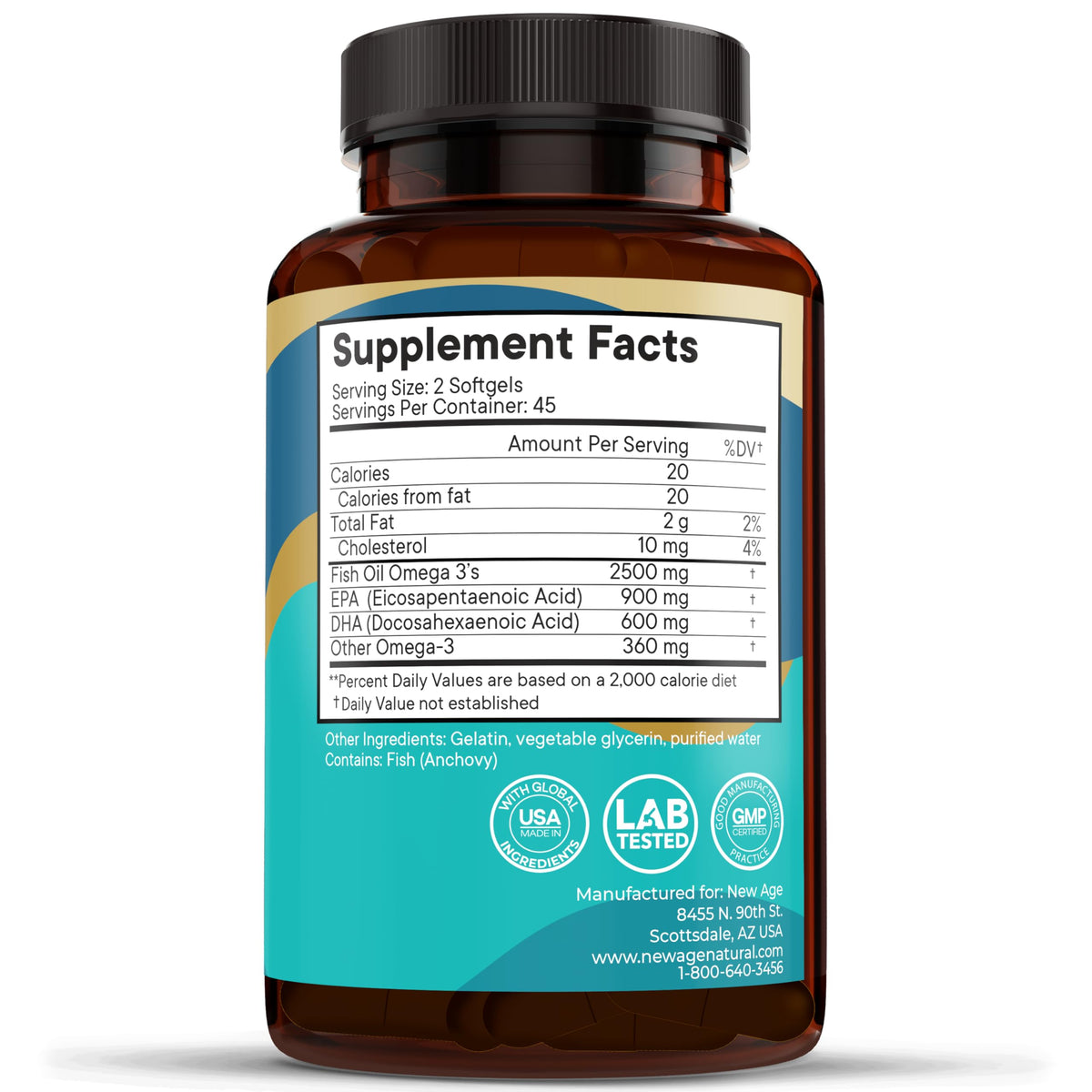 NEW AGE Omega 3 Fish Oil Supplement product details