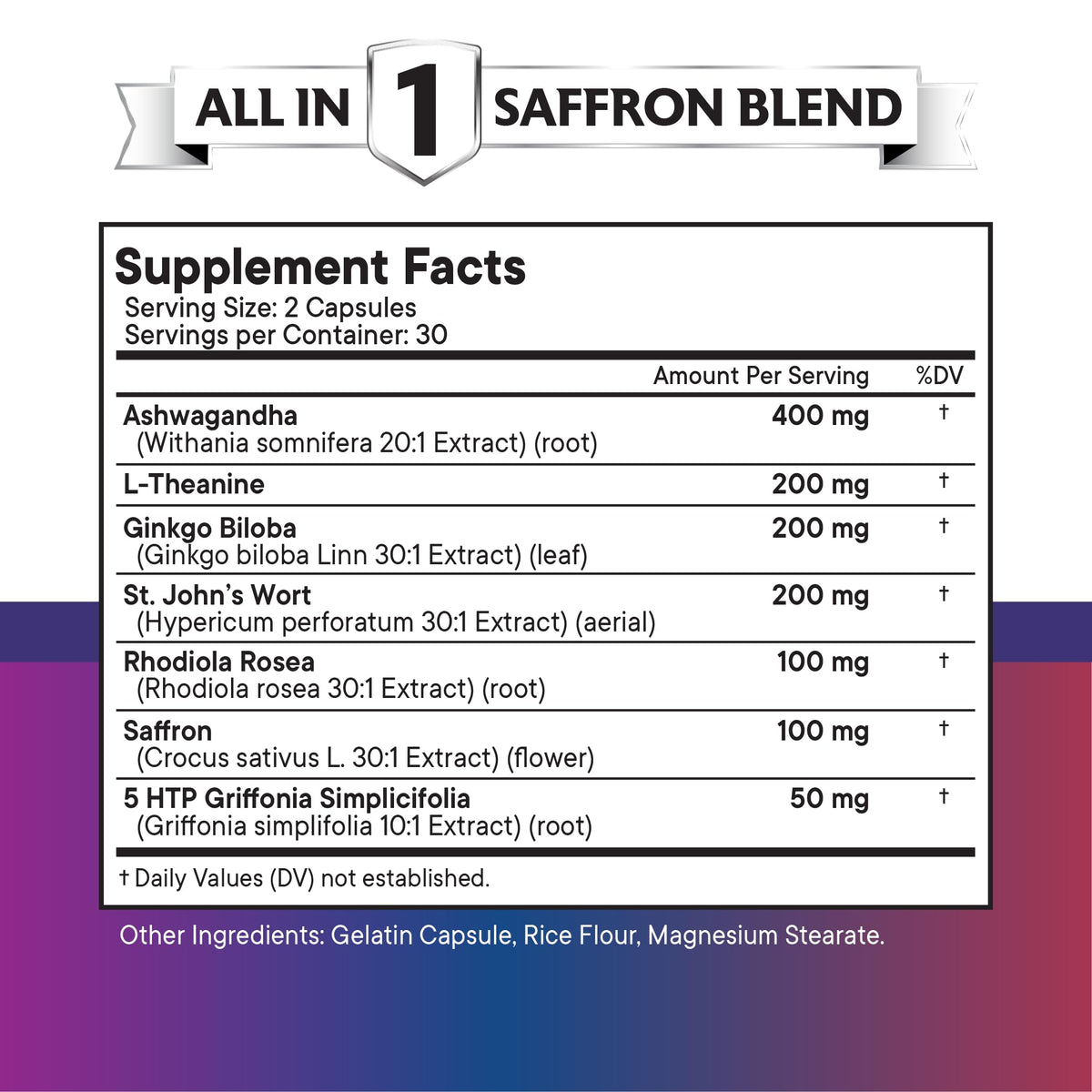 NEW AGE Saffron Supplements bottle side view