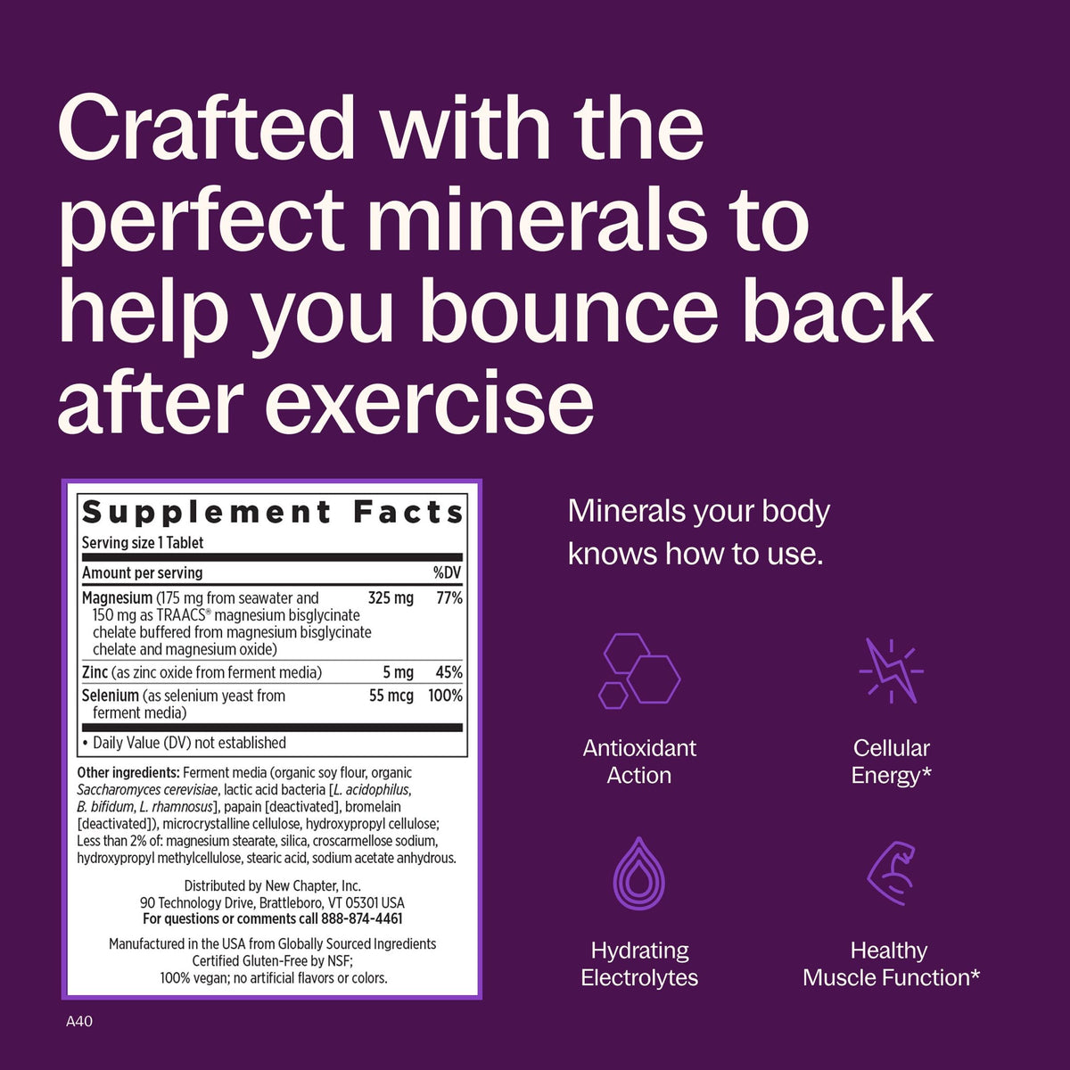 New Chapter Magnesium Glycinate Supplement side view