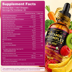 Newpie Vitamin B Complex Liquid Drops glass dropper and bottle
