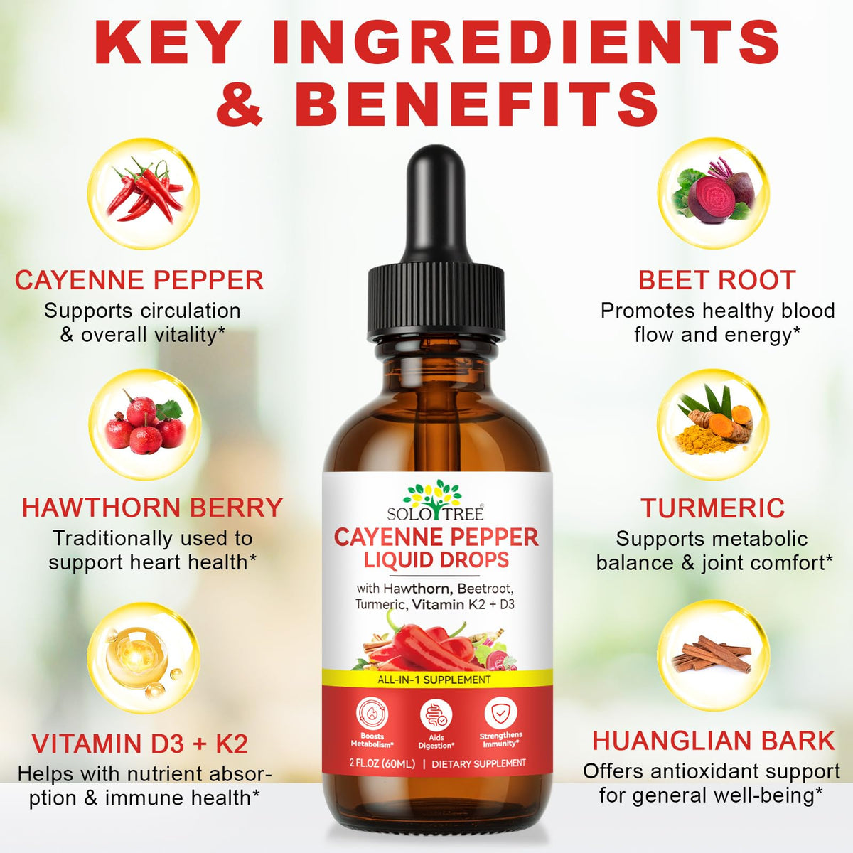 newseel Cayenne Pepper Drops 2 Fl Oz bottle back view