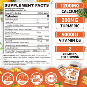 Nextdia Calcium Gummies bottle side view showing label