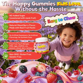 Nextdia Happy Saffron Gummies on a kitchen table