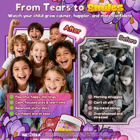 Nextdia Happy Saffron Gummies with other vitamins