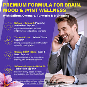 Nextdia Saffron Magnesium Glycinate Omega-3 supplement bottle with softgels