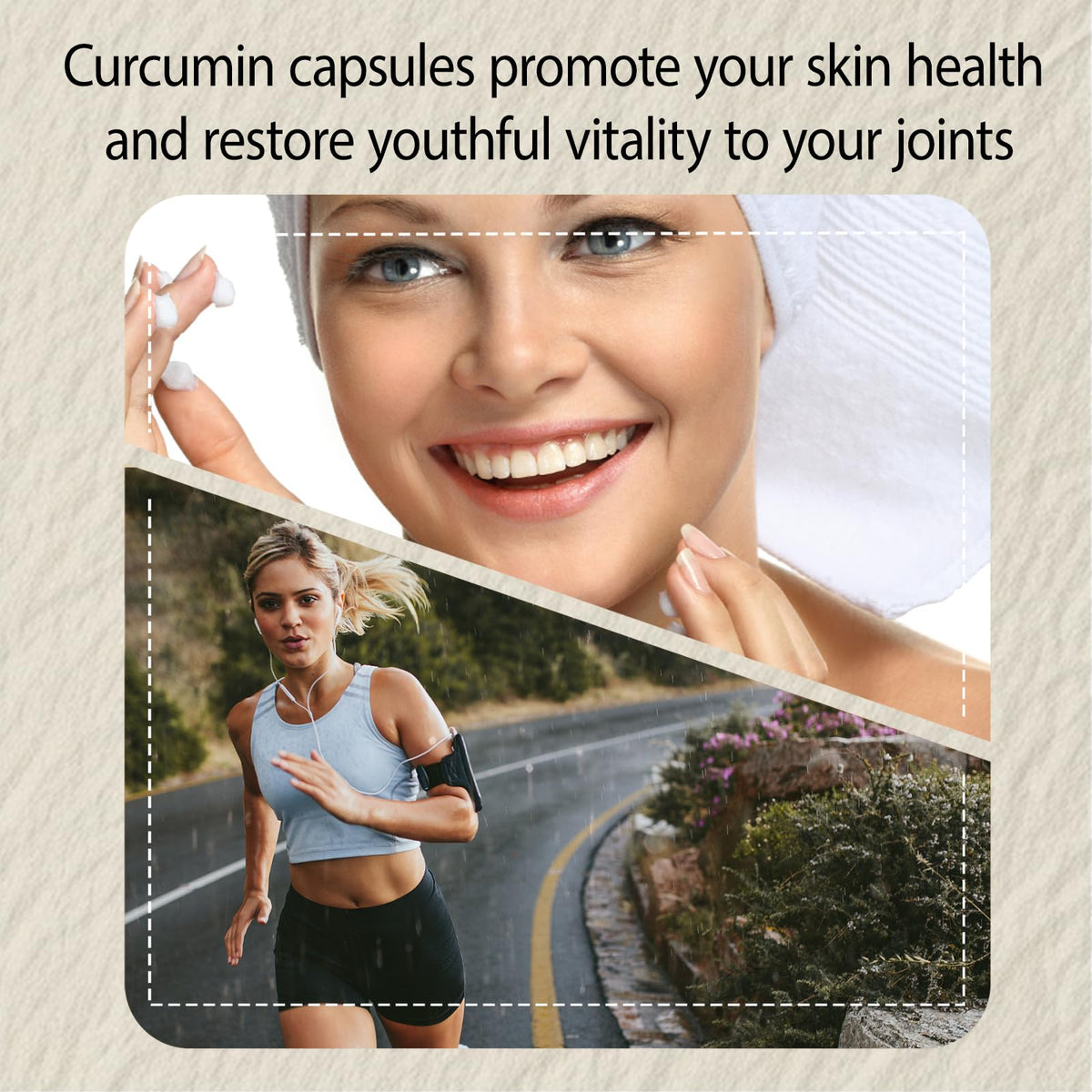 NIVELLE Turmeric Curcumin 1000mg supplement bottle side view