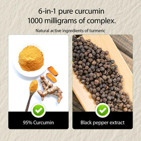 NIVELLE Turmeric Curcumin 1000mg supplement capsules close-up