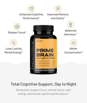 Nootrix Brain Nootropic Supplement ingredients list on the back