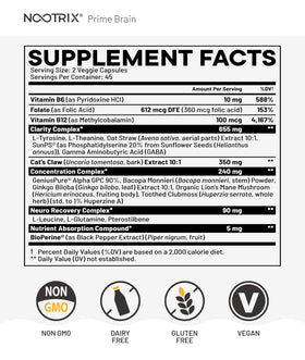 Nootrix Brain Nootropic Supplement showing dosage instructions