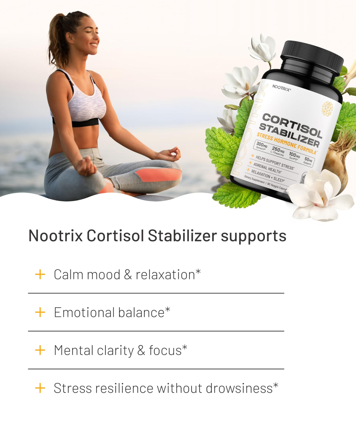 Nootrix Cortisol Manager supplement label close-up
