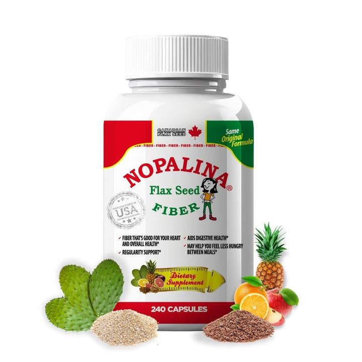 Nopalina Fiber Capsules 240ct bottle front view