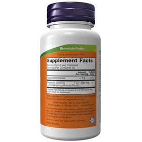 NOW Foods American Ginseng capsules side view