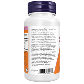 NOW Foods Berberine Phytosome 60 Veg Caps back view