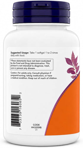 NOW Foods CoQ10 100 mg softgels bottle with label