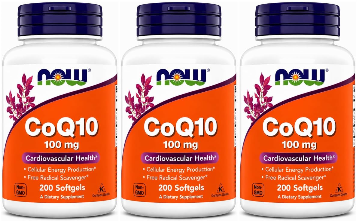 NOW Foods CoQ10 100 mg softgels front view