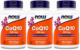 NOW Foods CoQ10 100 mg softgels front view
