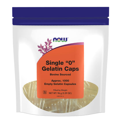 NOW Foods Empty Gelatin Capsules 1000 Count front view