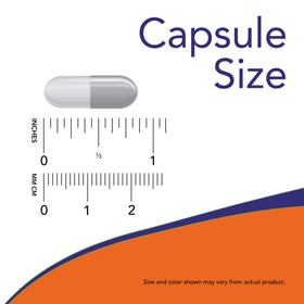 NOW Foods L-Glutamine 500mg capsules in a hand