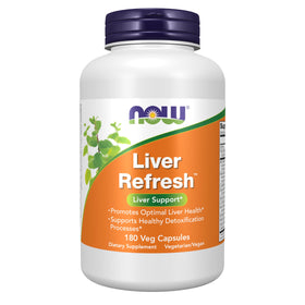 NOW Foods Liver Refresh™ Milk Thistle Extract 180 Veg Capsules front view