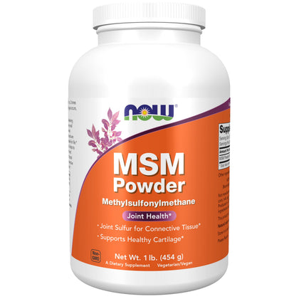 NOW Foods MSM Powder 1-Pound front view