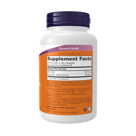 NOW Foods Quercetin with Bromelain capsules on a wooden surface