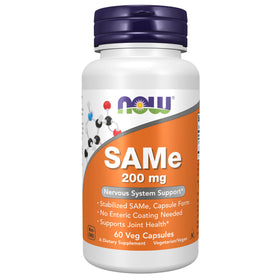NOW Foods SAMe 200 mg veg capsules front view