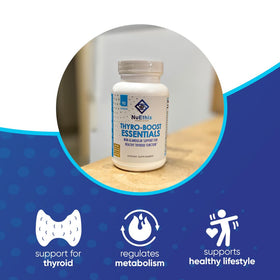 NuEthix Formulations Thyro-support Essentials capsules in hand
