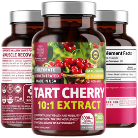 Number One Nutrition Tart Cherry Extract Capsules 3000 mg front view
