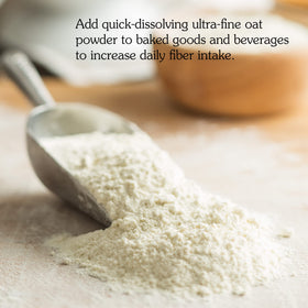Nunaturals Oat Fiber Powder dissolving in smoothie