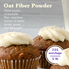 Nunaturals Oat Fiber Powder packaging side view