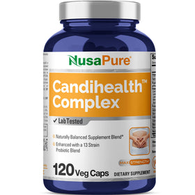 NusaPure CandiHealth Complex 900mg 120 Veg Capsules front view