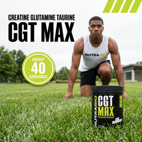NutraBio CGT-MAX Powder in a fitness setting