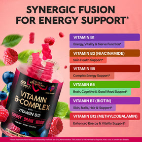NUTRAHARMONY Vitamin B-Complex Gummies close-up of gummies